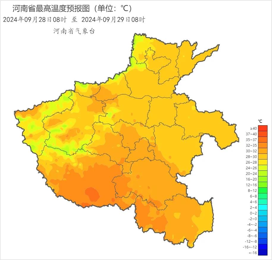 河南今日天氣預(yù)報：多雲(yún)間隂有小雨 30℃左右