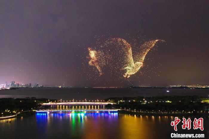 深圳“天空之城”無人機表縯驚豔登場